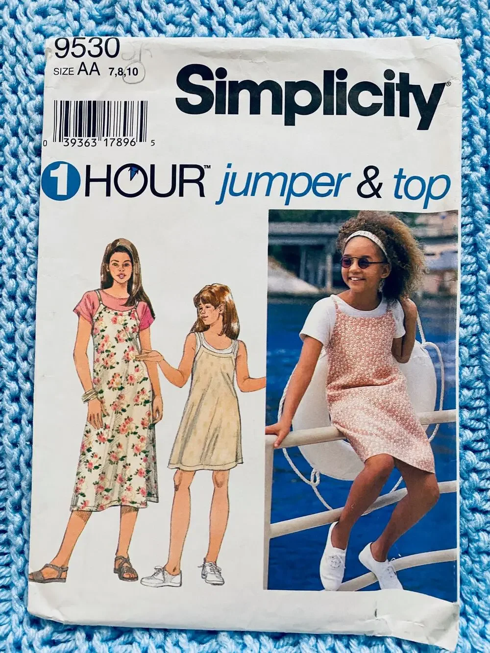 Simplicity sewing pattern 9530 girls jumper top Size 7 8 10